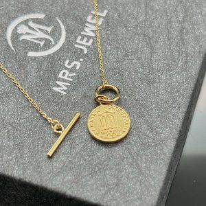 Desiner Silver Necklace in Gold Plated 925 Sterling Silver